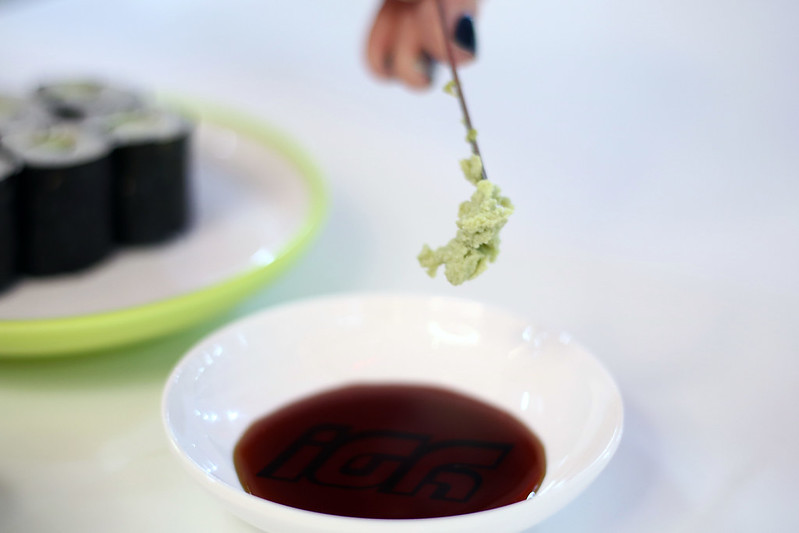 YO Sushi Adding Wasabi
