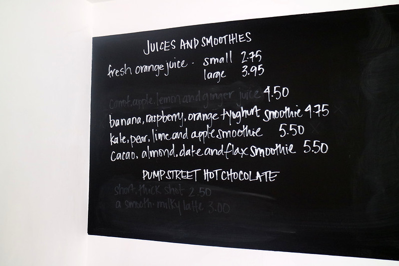 Smoothie Menu Pumpstreet Bakery 2017
