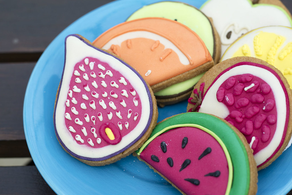 Close Up of Biscuiteers Biscuits