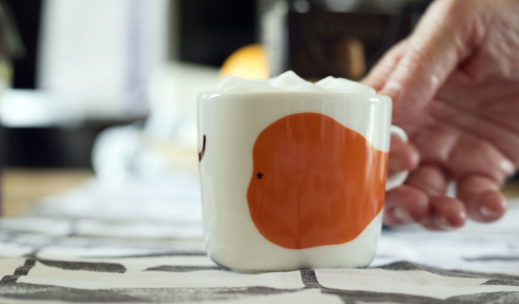 Coffee Cup with Pear on