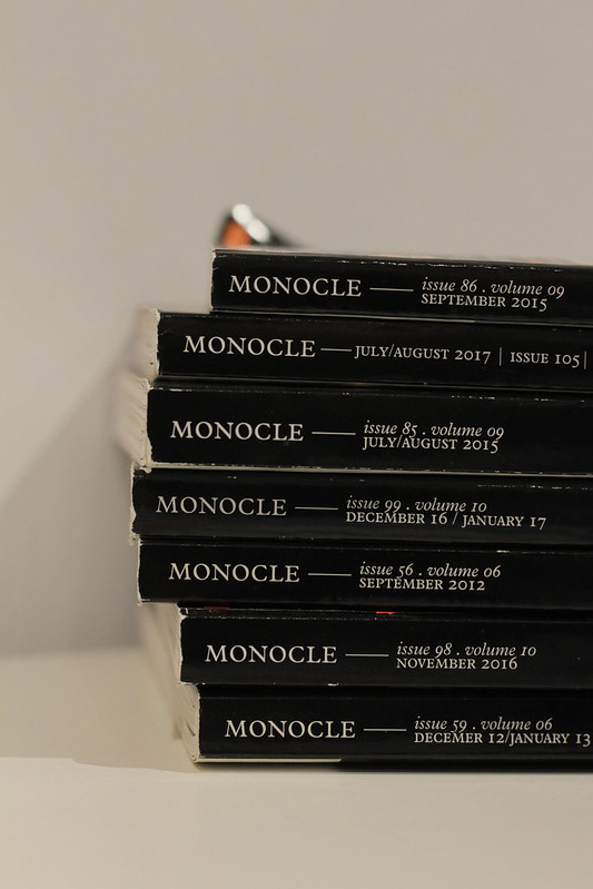 Stack of old Monocle magazines